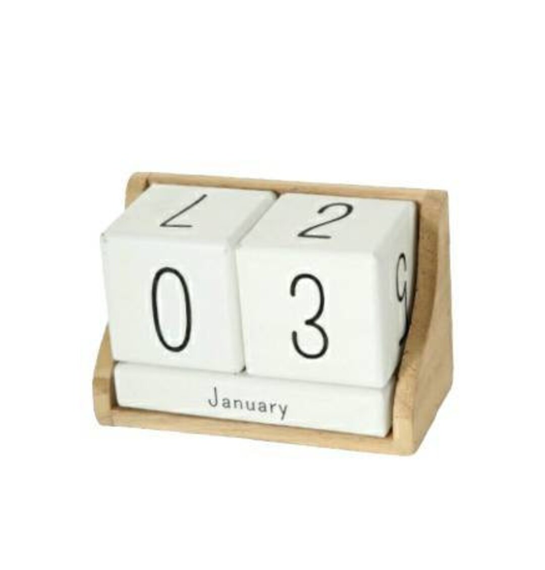 Wooden Block Calendar Perpetual Calendar for the Office Educational Wooden Block Calendar Perpetual Calendar for the Office Educational