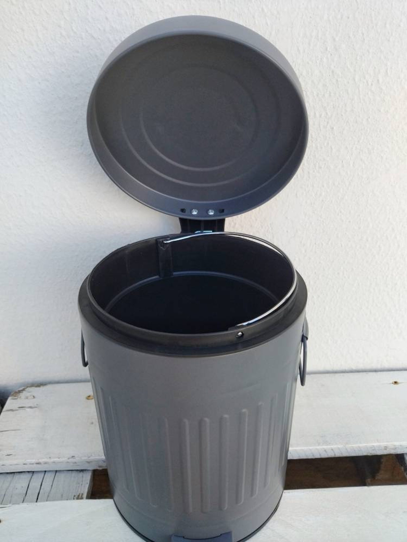 Dark Gray Farmhouse Bathroom Trash Can Office Bin - Etsy