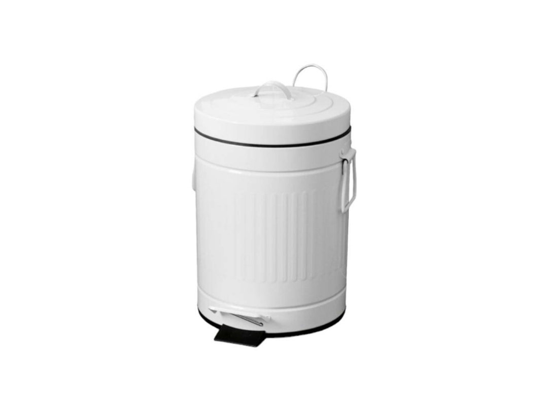 French White Farmhouse Bathroom Trash Can Office Bin Etsy