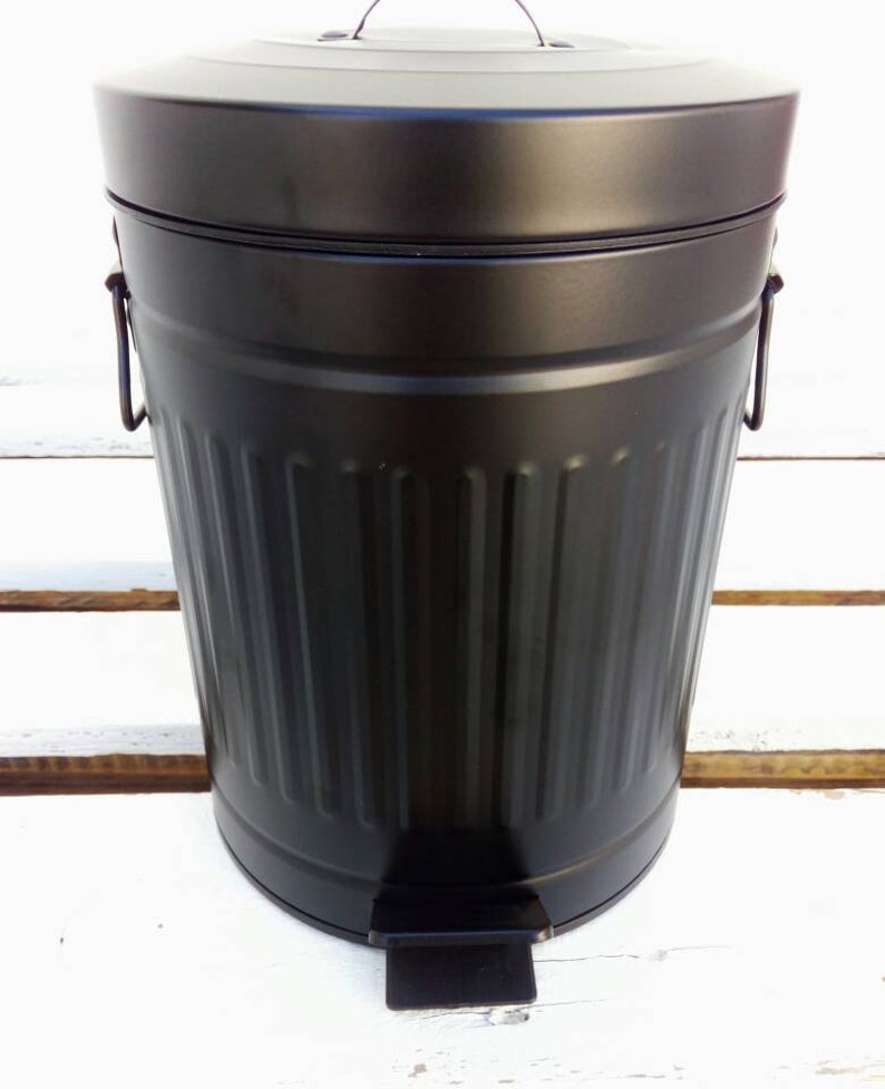 Black Farmhouse Bathroom Trash Can Garbage Can for Men Office Etsy