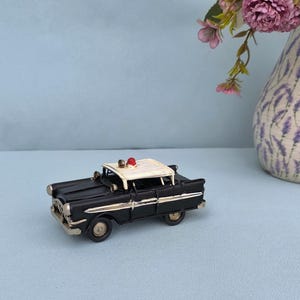 50s Miniature Police Car, American Collectible Police Car Made From Iron, Father&#39;s Day Gift For Dad Sheriff