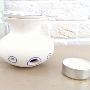 Ceramic Oil Burner Mushroom Shape, Small Wax Tart Burner, Aromatherapy Gifts For New Home image 6