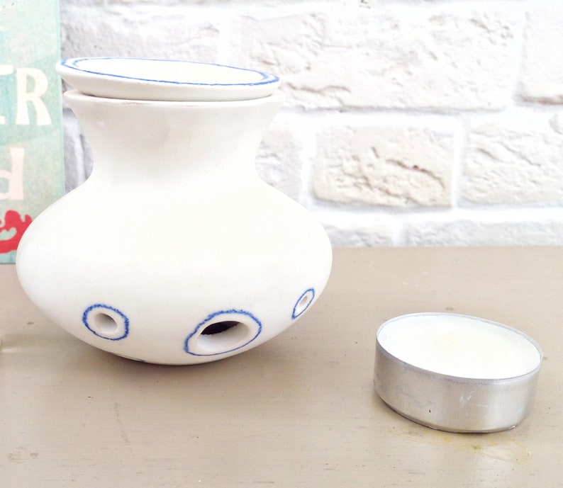 Ceramic Oil Burner Mushroom Shape, Small Wax Tart Burner, Aromatherapy Gifts For New Home image 6