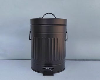 Zwarte boerderij badkamer prullenbak, vuilnisbak voor heren kantoor, pre-order