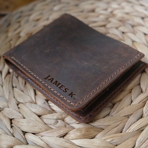 Personalised Brown Leather Wallet, Custom made wallet for men, Soft leather Wallet, Handmade Leather Wallets for men, Soft leather wallet