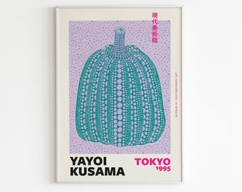 Yayoi Kusama Art Print, Yayoi Pumpkin Print, Japanese Pop Art