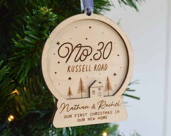 Personalised First Christmas in New Home Decoration, Personalised New Home Christmas Decoration, First Home Gift, New Home Ornament