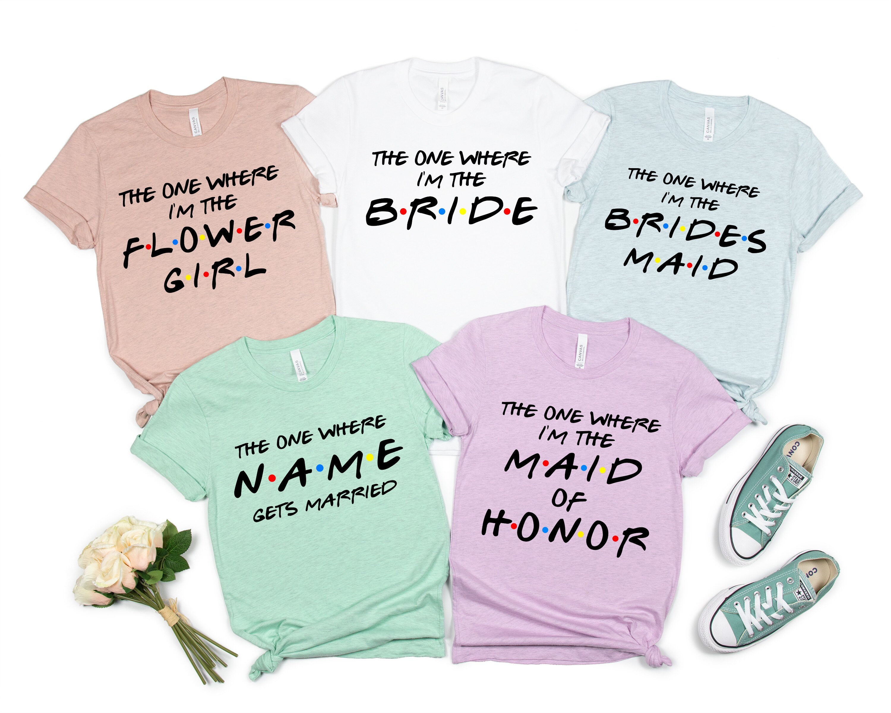 Friends Bachelorette Shirts, Friends Bridal Shower, Bride Shirt, Flower Girl Shirt, Bridesmaid Shirts, Bridal Shower Shirts, Bridal Party