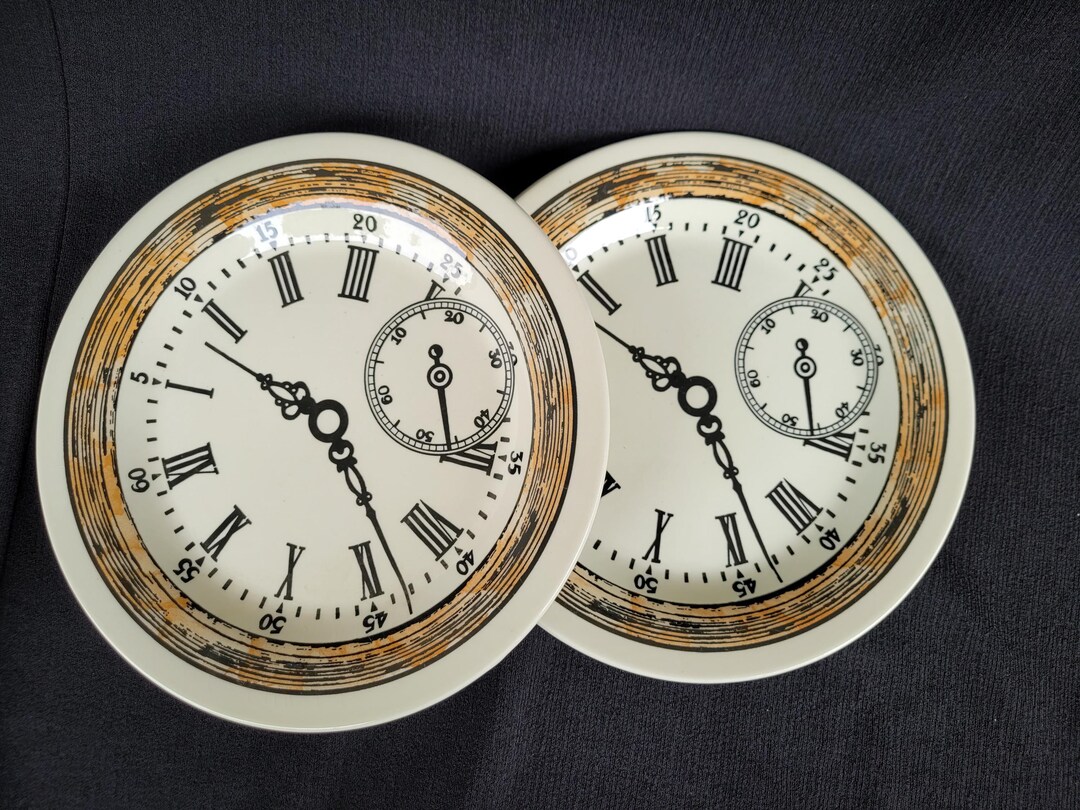 Table Clock Face Vintage Clock Face Plates – Set of 2 – Staffordshire Tableware England ...