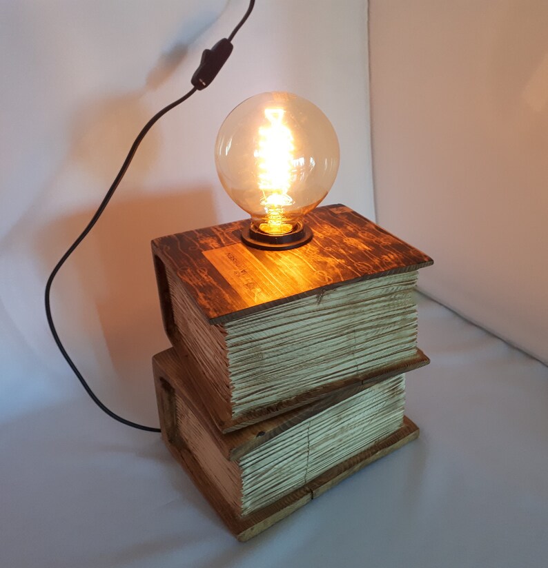 Book Lamp Etsy