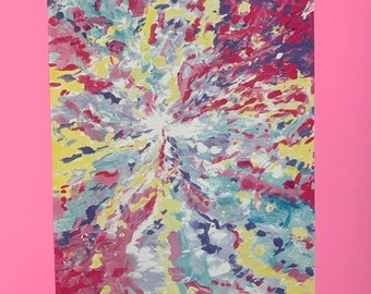 Colourful abstract Art Print A3 300gsm