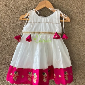 Seide Knoten Gehrock: Neugeborene Baby Mädchen Indianer Ethnic Outfit