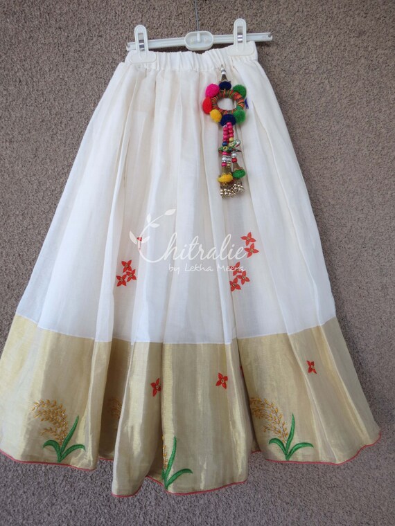 onam dress for baby girl