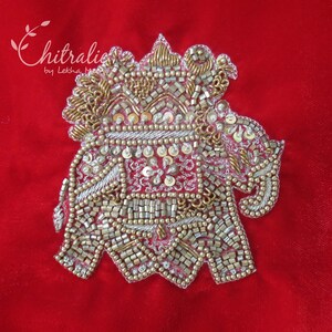 Elephant handwork cutwork Lehenga