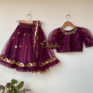 Purple Lehenga Choli Dupatta