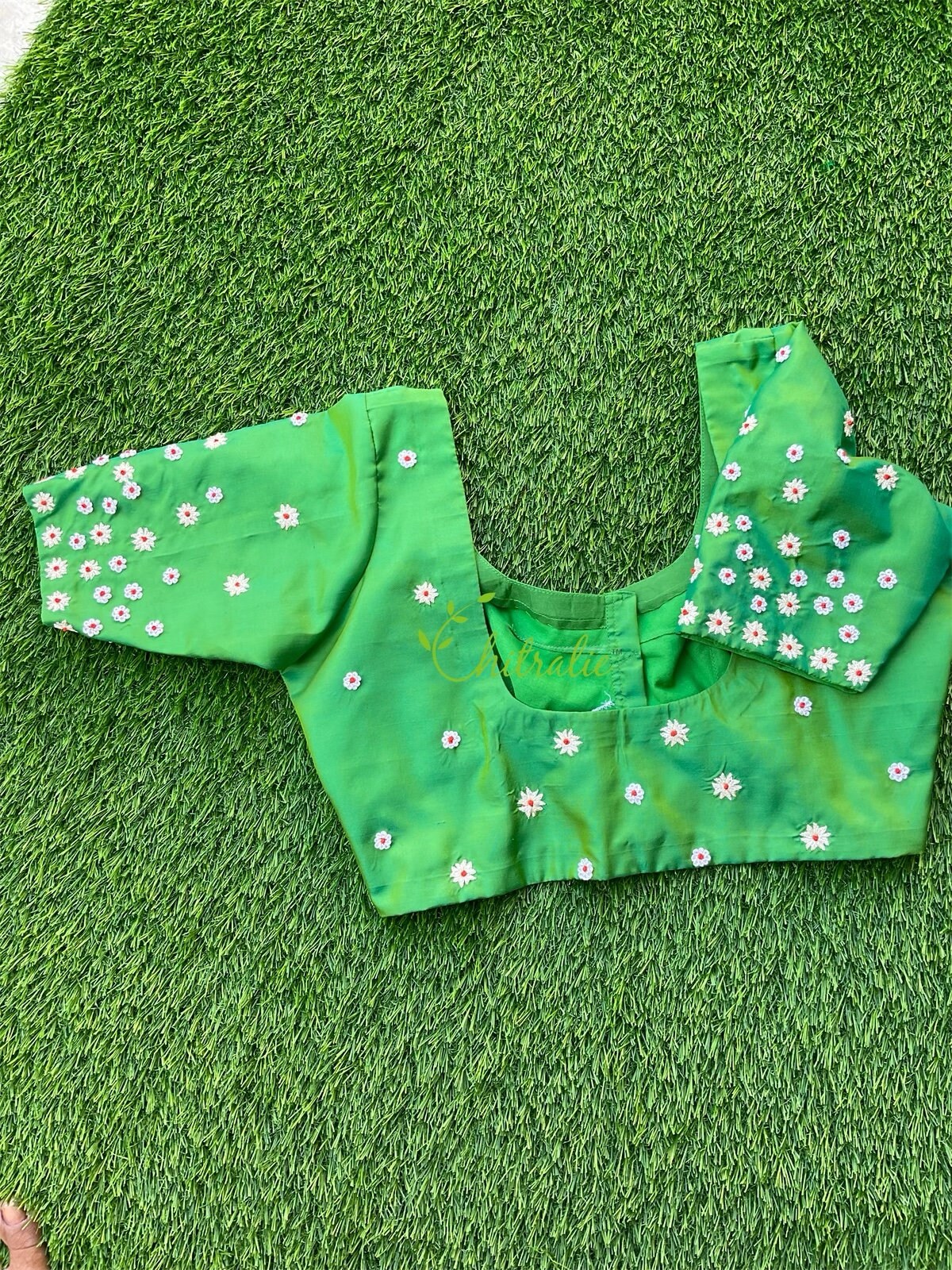 parrot colour blouse