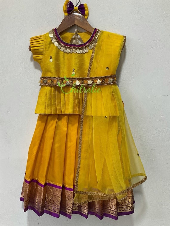 Baby girl pattu langa blouse designs best sale