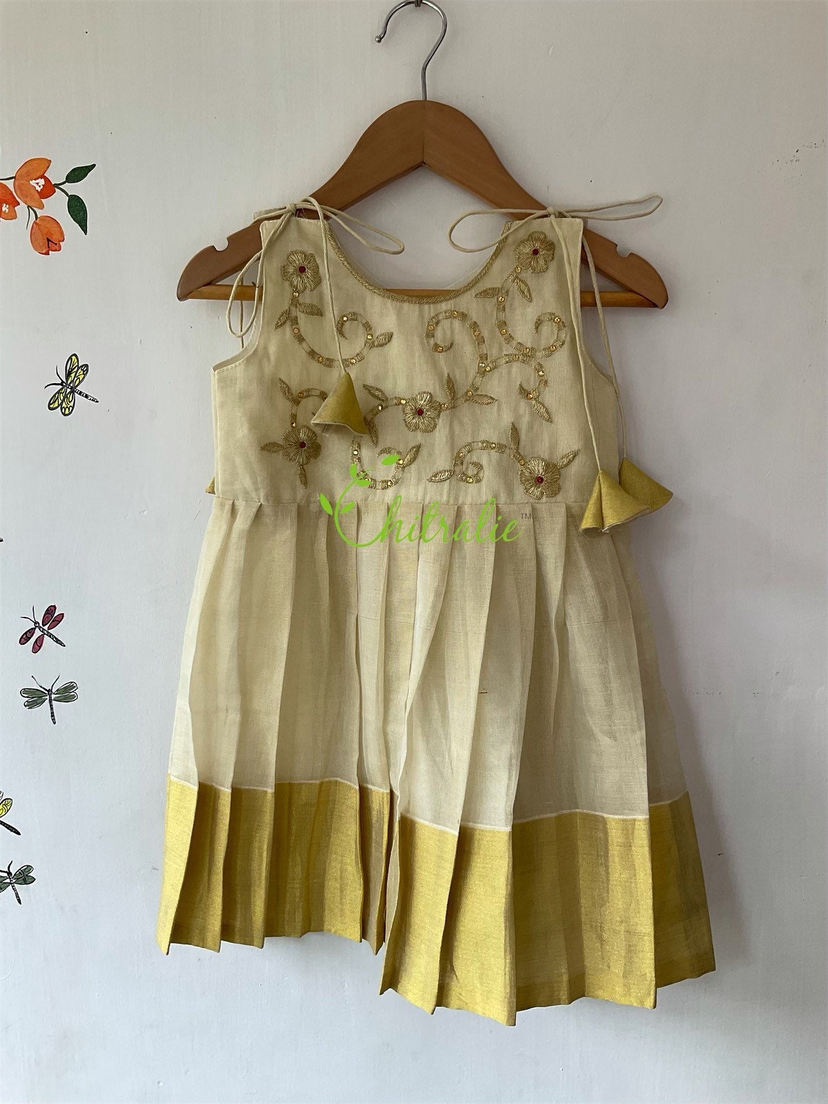 Baby hot sale kasavu dress