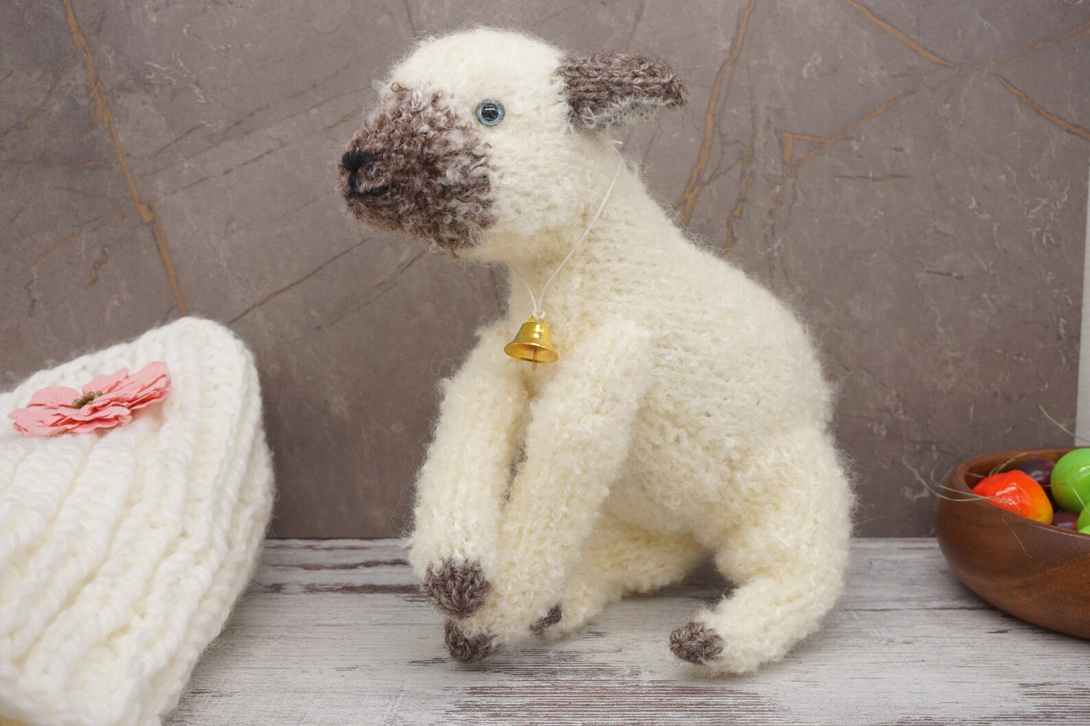 Toy Lamb knitted knit toy sheep realistic farm toy baby Etsy