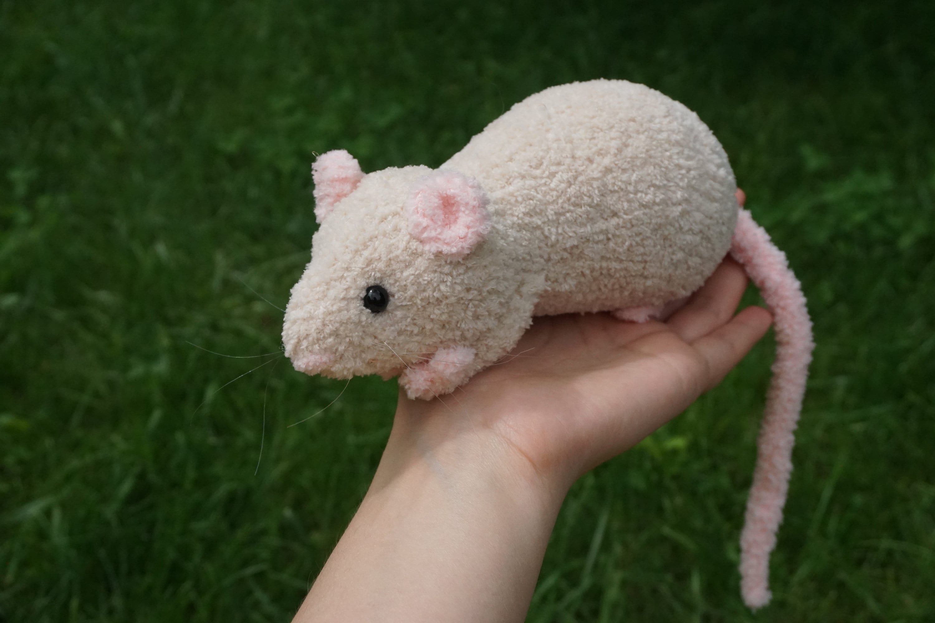 Plush stuffed toy rat READY TO SHIP white rat cuddly toy Etsy