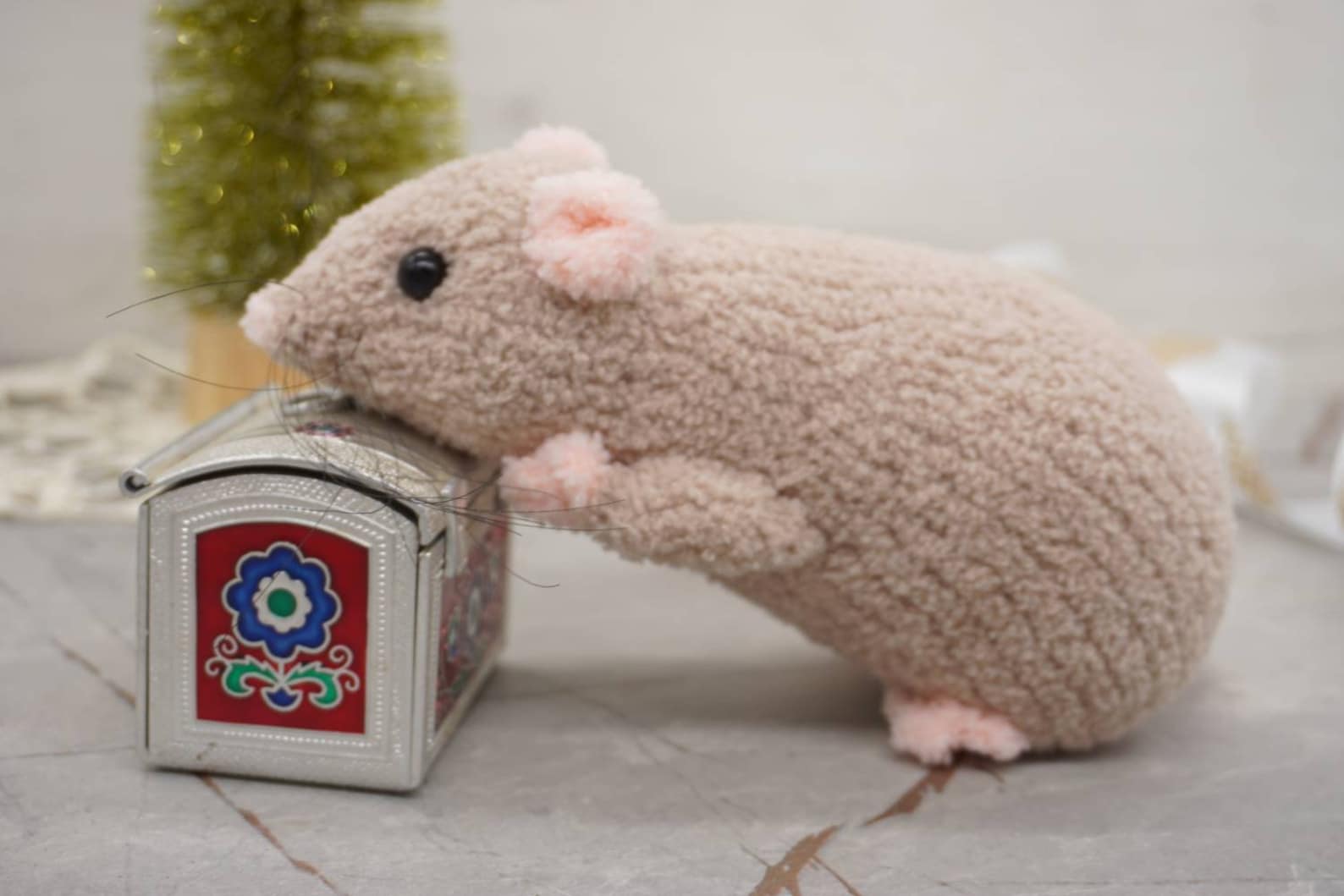 Stuffed animal rat toy realistic knitted brown rat plush Etsy