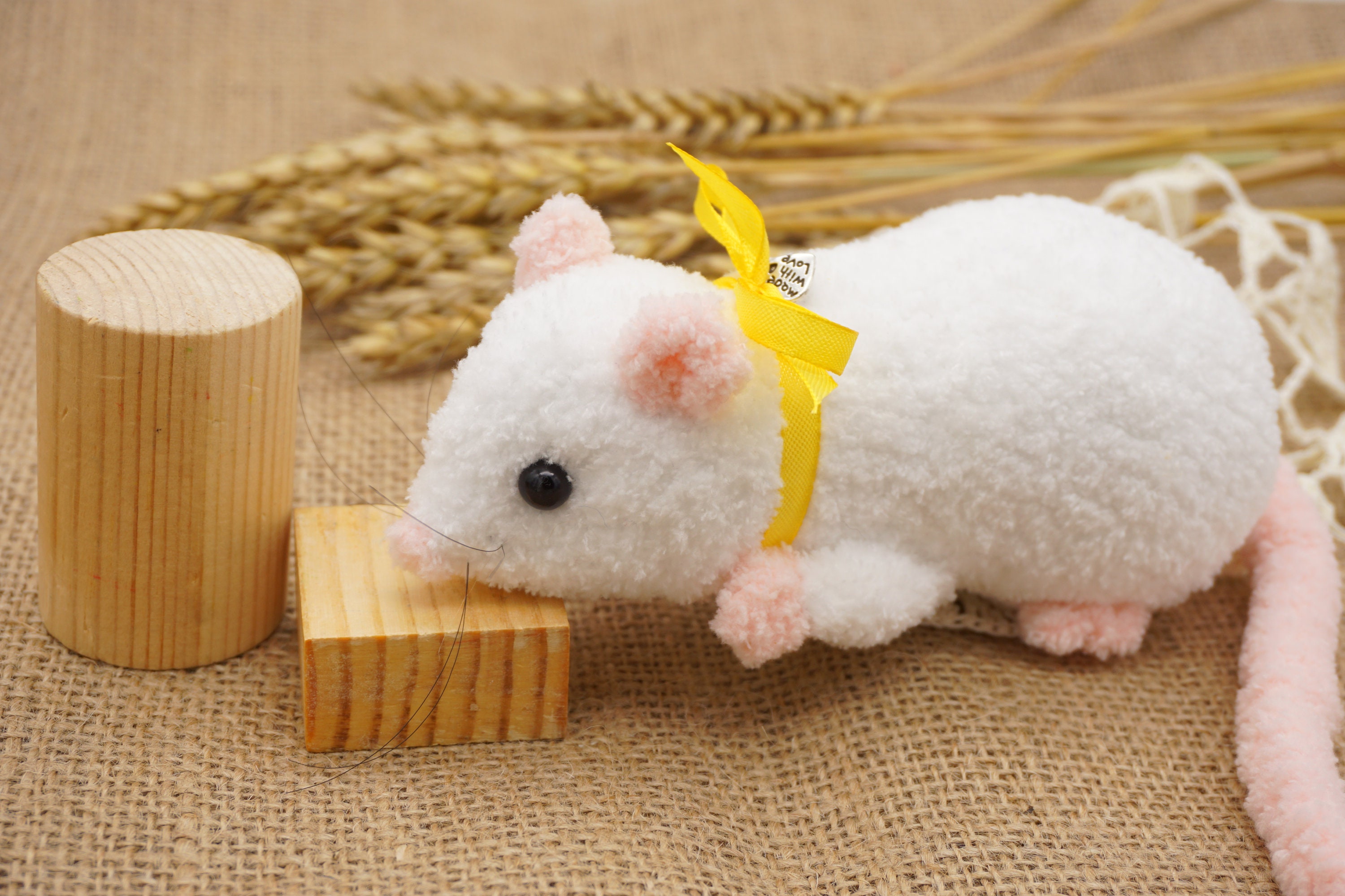 White toy rat plush realistic stuffed animal rat pet rat Etsy