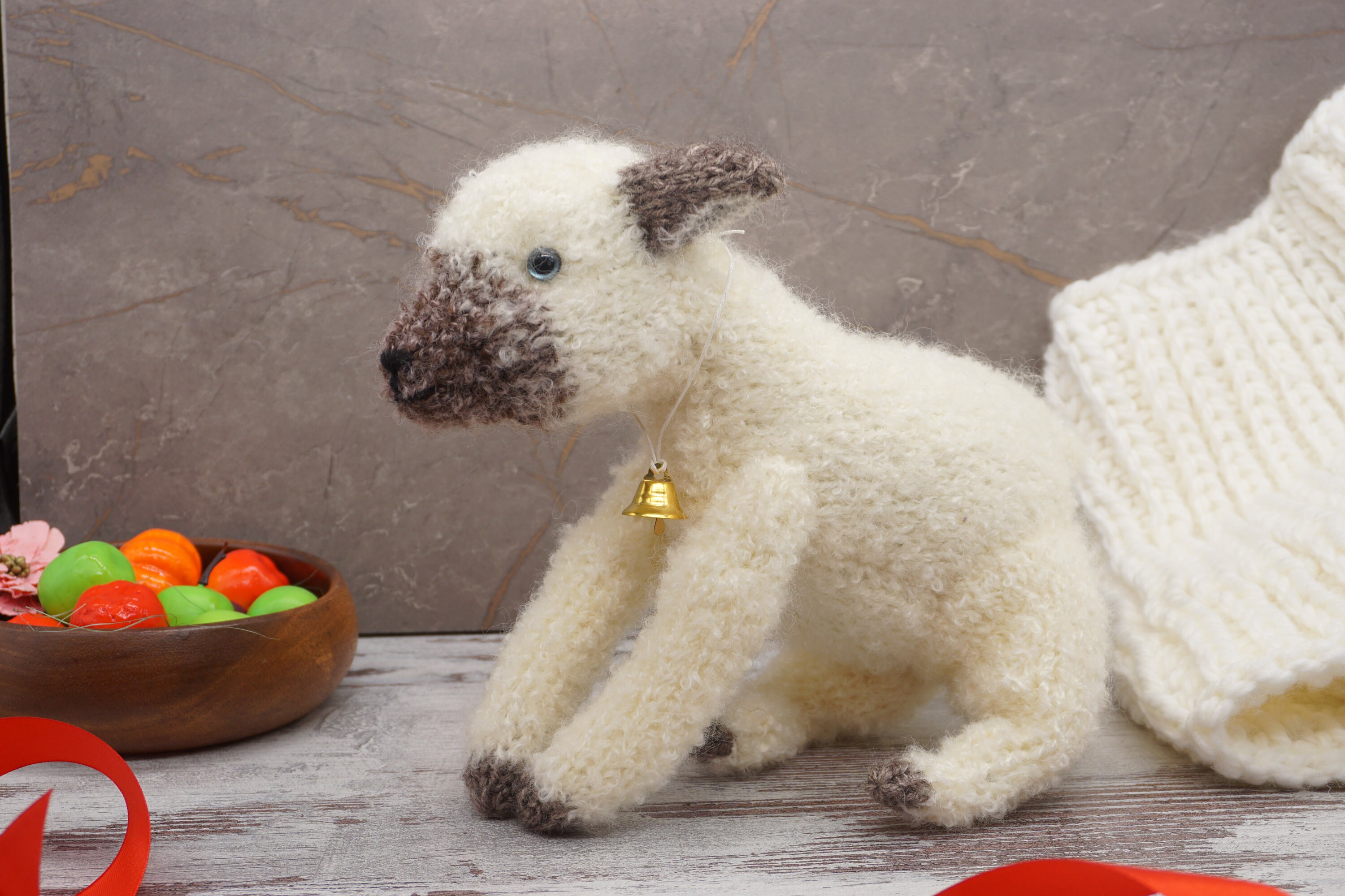 Toy Lamb knitted knit toy sheep realistic farm toy baby Etsy