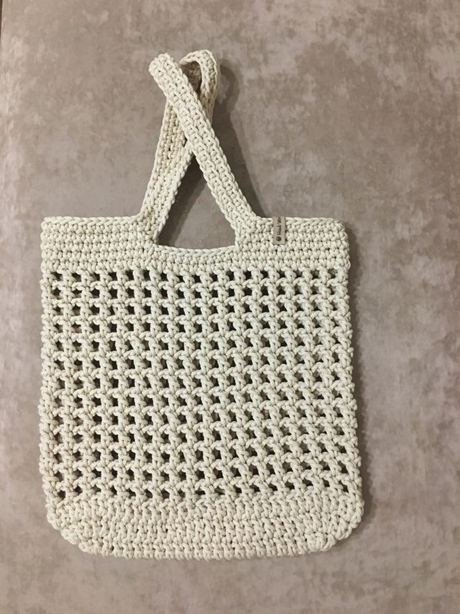 Handcrafted crochet shopper bag Boho hippie style Trendy Etsy