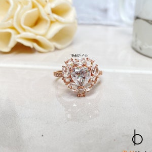 Rhythm Silver Ring | Heart Solitaire Ring| Silver Ring | Dainty Ring | Heart Ring | Gift for her | Proposal Ring | CZ Heart Ring