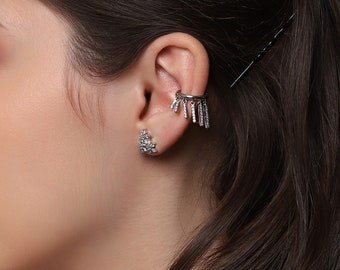 925 Sterling Silver Snappy Ear cuffs|Helix Earrings | Helix Jewelry | Helix Piercing |Silver Earrings |Helix Earring Silver |Helix stud
