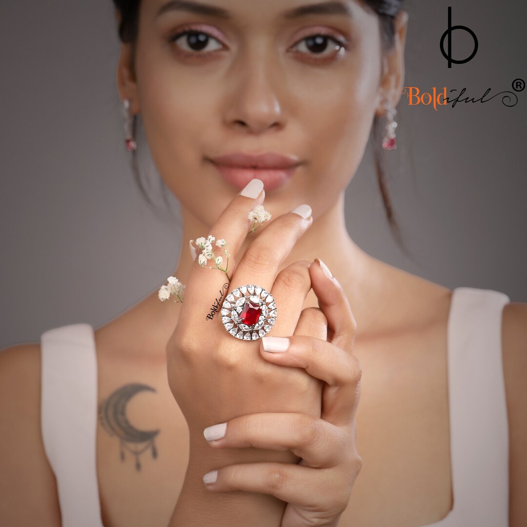 Ruby Pink CZ Ring 925 Sterling Silver Adjustable Ring Etsy ruby-pink-cz-ring-925-sterling-silver-adjustable-ring-etsy