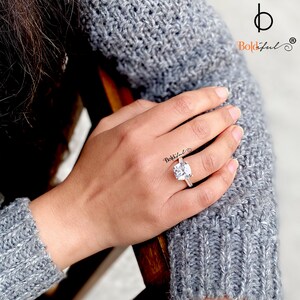 Bonny Cushion Cut Silver Ring| Cushion cut Ring| Wedding Ring| Sterling Silver Ring| Wedding Ring| Cz Ring| Gift for her| Wedding Ring