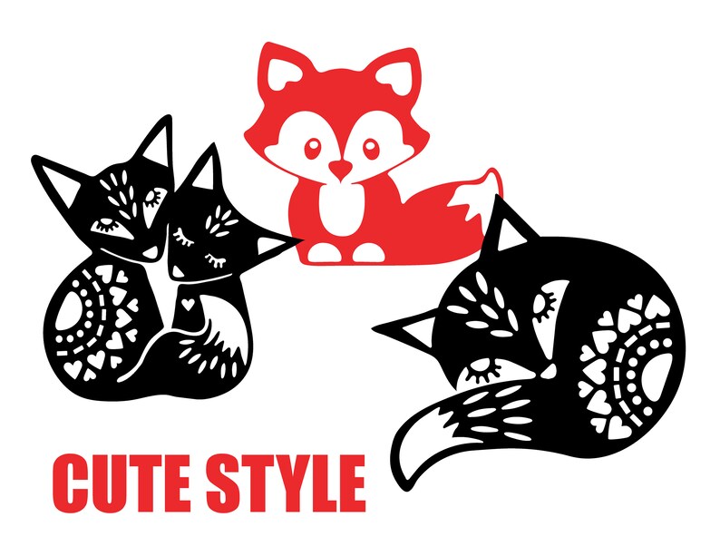 Download Cute fox svg file Fox svg bundle Animal silhouette files | Etsy