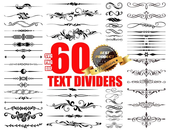 Page Divider Svg Bundle Border Svg Set Line Dividers Etsy