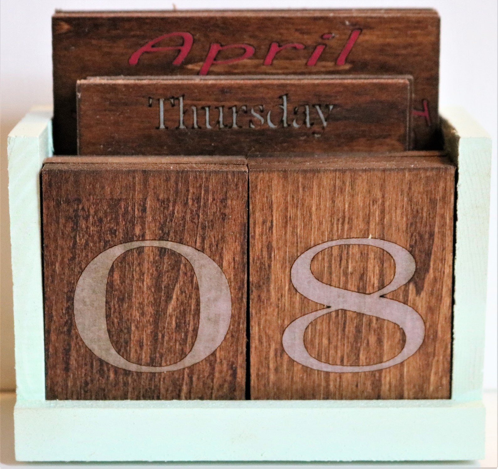 Deluxe Farbe Ewiger Kalender aus Holz - Etsy