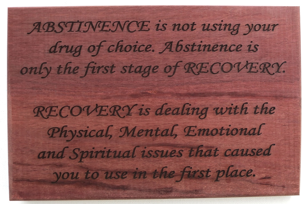 Abstinence Vs. Recovery Etsy