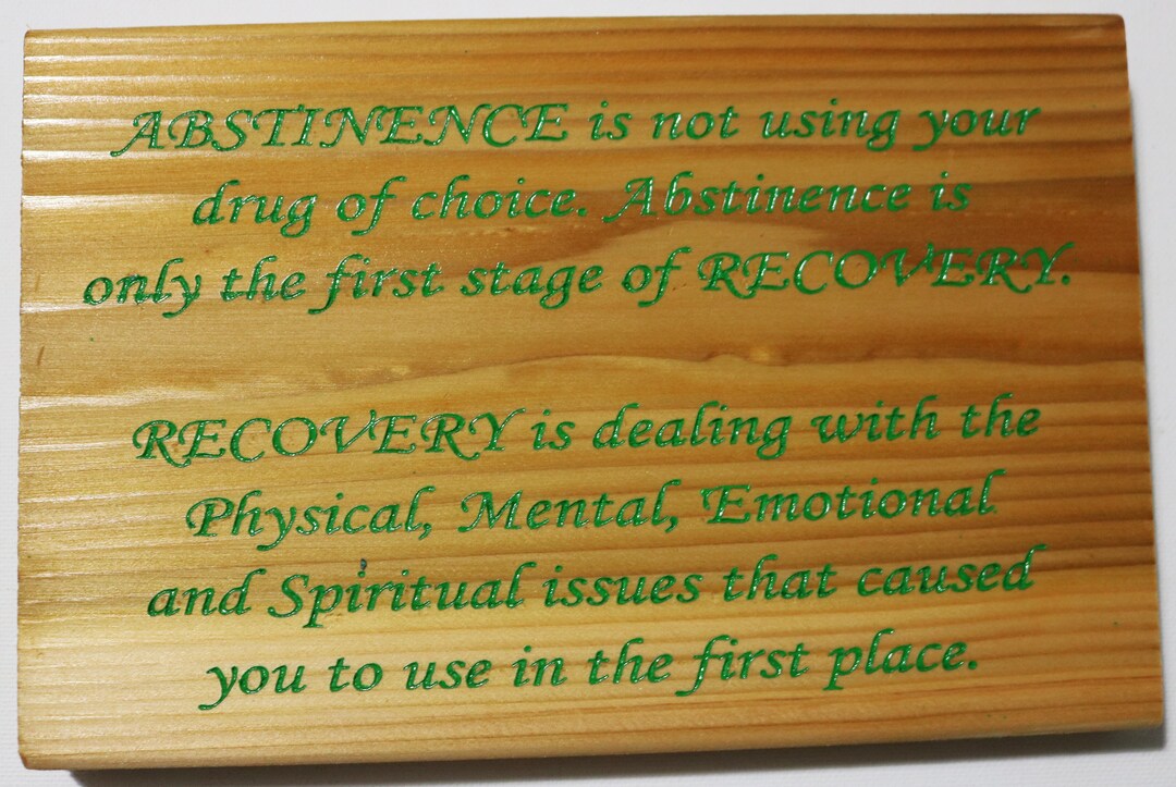 Abstinence Vs. Recovery Etsy