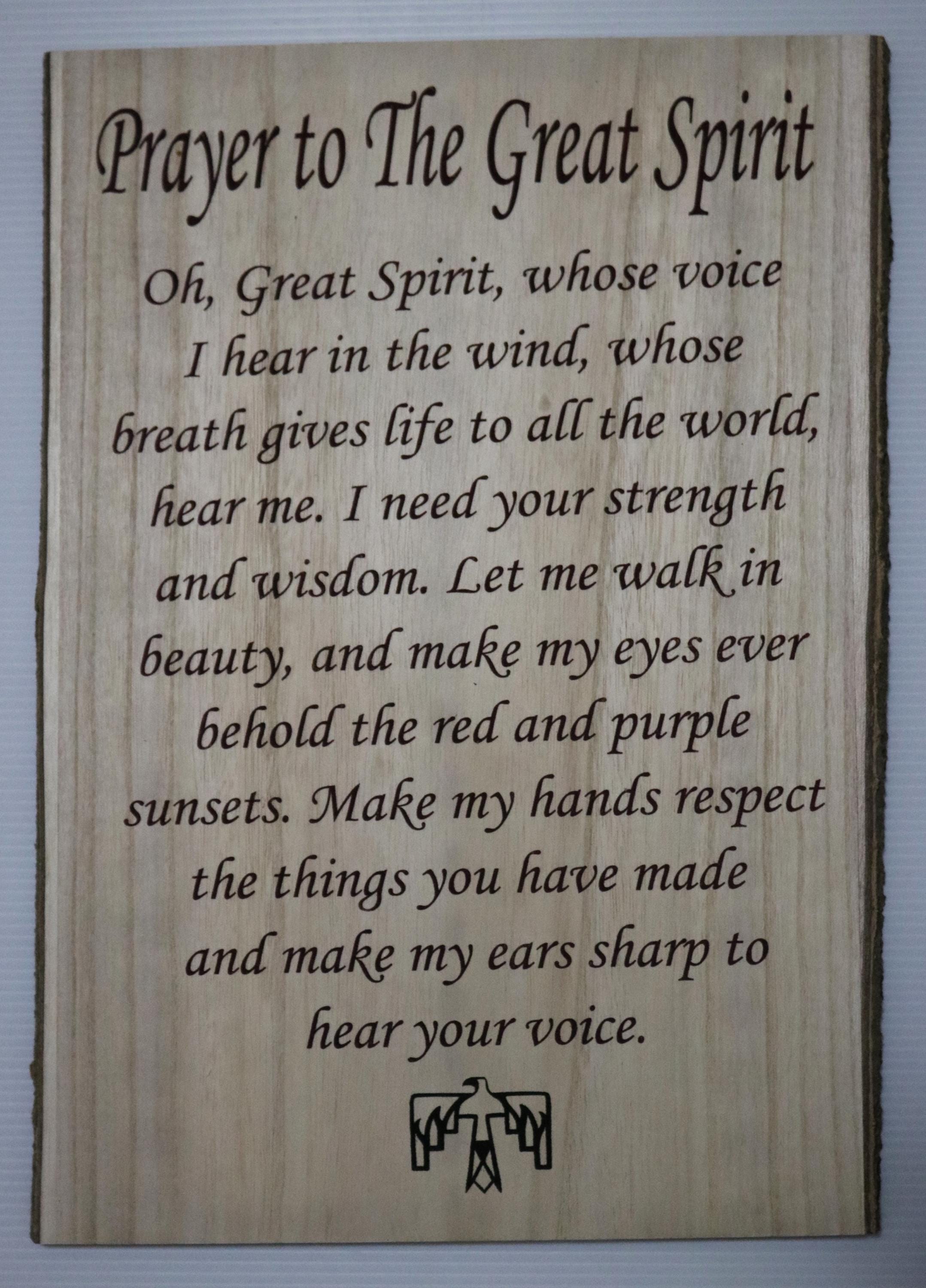 Prayer to the Great Spirit - Etsy