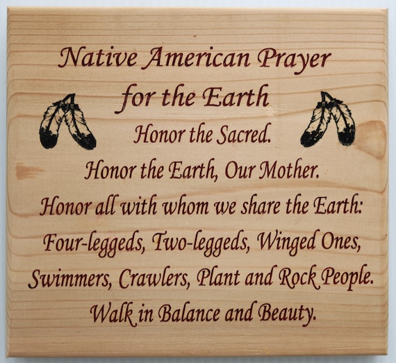 Indian - Man Belongs to Earth - Cedar Ornament Indian - Man Belongs to Earth - Cedar Ornament