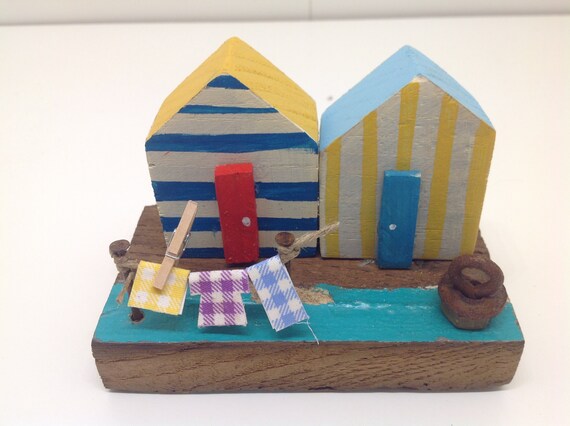 Wooden Beach Hut Scene Reclaimed Wood Beach Decoration Etsy