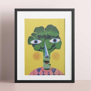Martin Krusche - Poster »Brokkoliface« DINA4 (21x29,7cm)