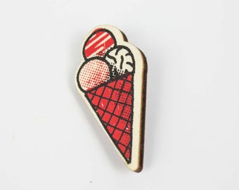 Woodpin »Ice«, Holz Pin