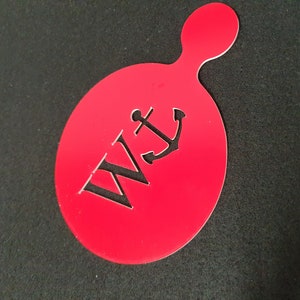 Coffee Cappuccino stencil - funny joke office Wanker