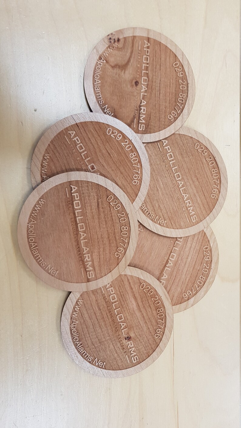 Business Coasters X6 Need To Send Logo Etsy