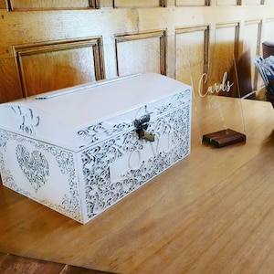 Wedding card chest- bespoke made with butterfly latch lock