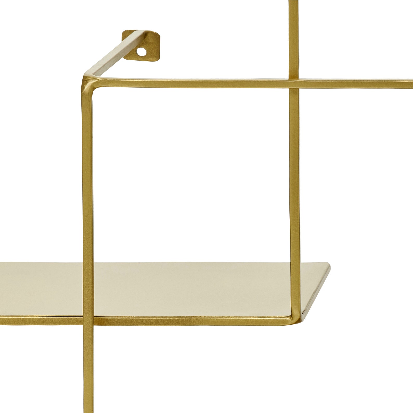 Set of 3 Gold Floating Shelves Metal Intersecting Wall Decor Etsy