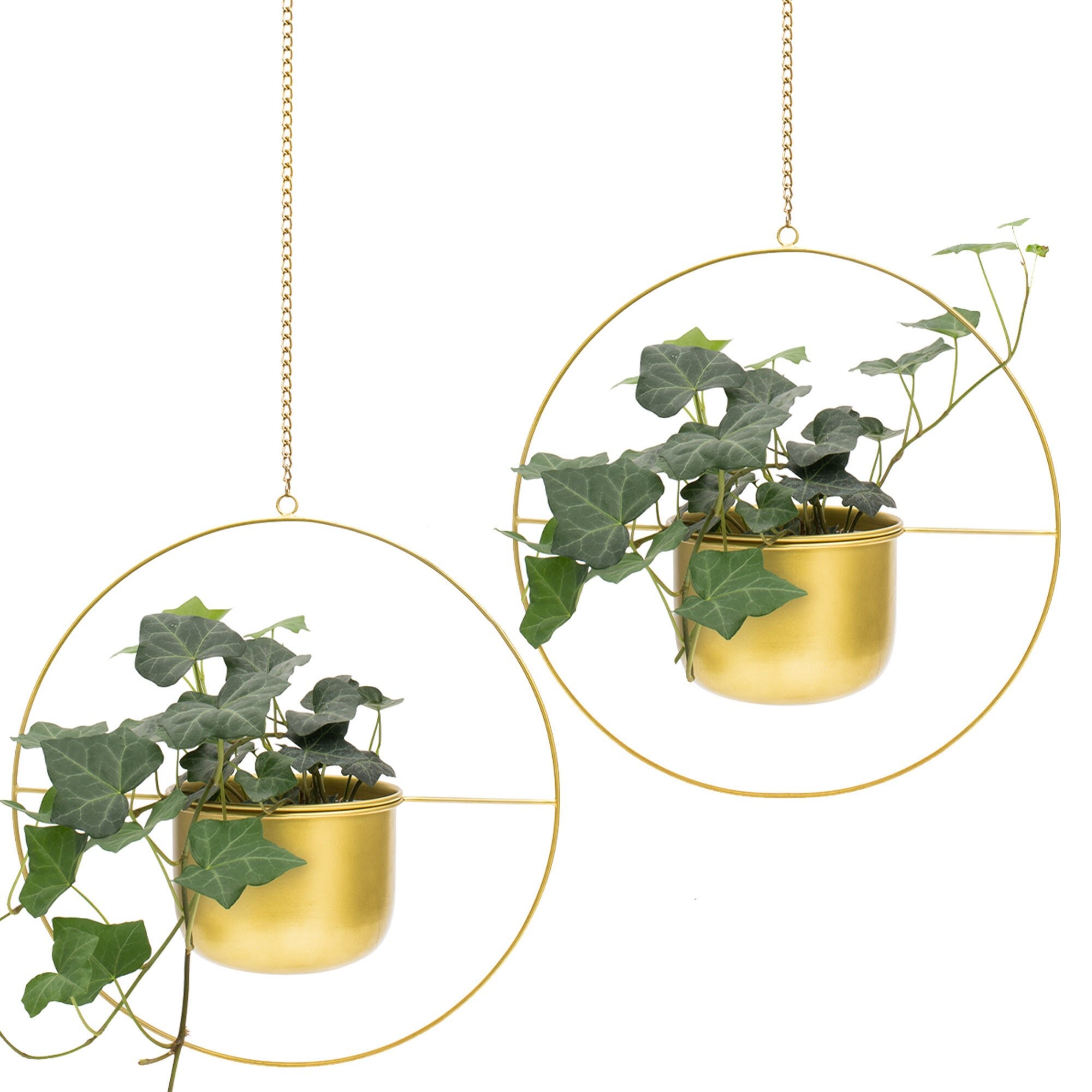 2 Maceta de latón dorado Porta macetas Boho - España