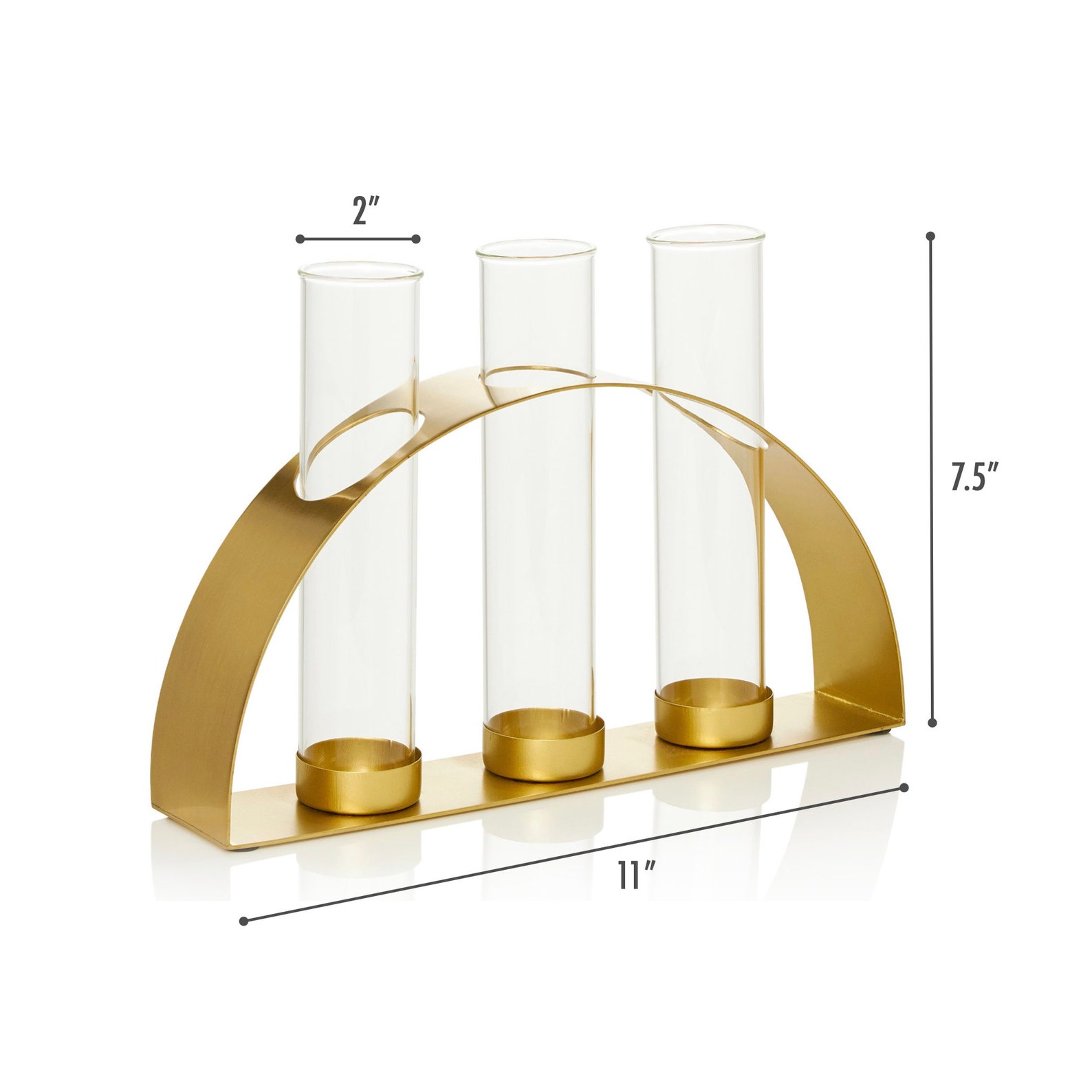 Gold Bud Vase Set 3 Thin Glass Vases as Centrepiece Best Etsy