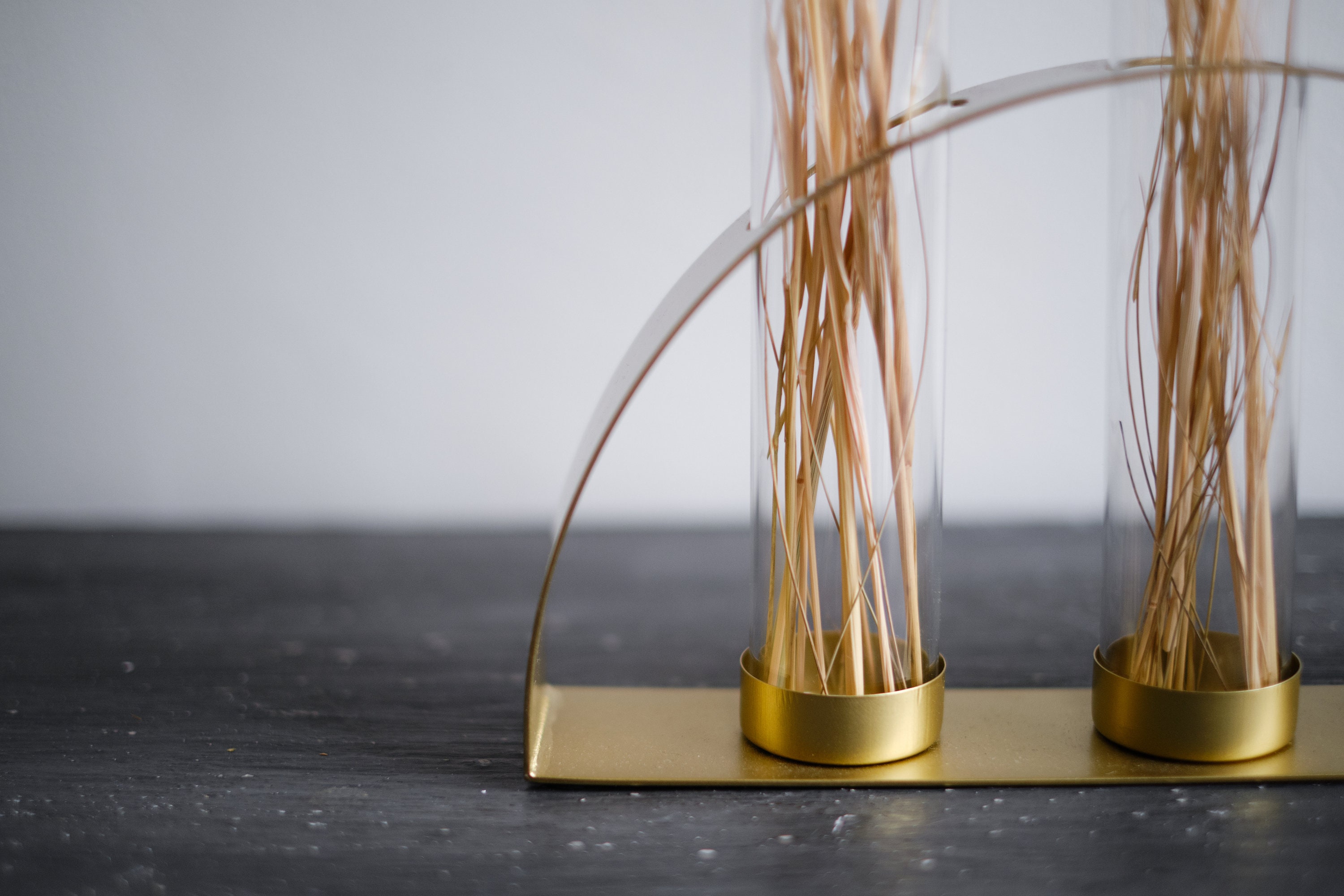 Gold Bud Vase Set 3 Thin Glass Vases as Centrepiece Best Etsy