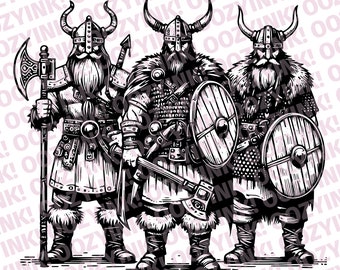 Vikings SVG PNG Clipart, Pagan Warriors (Digital Download)